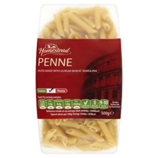 Picture of Homestead Pasta Penne Tubes 500g x12